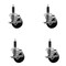 Service Caster 3.5'' SS Phenolic Wheel Swivel 1'' Expanding Stem Caster Set, 4PK SCC-SSEX20S3514-PHS-1-4 - alternate 1